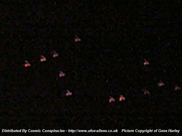 Large fleet of UFOs over the 