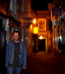 Andy Lloyd in Gloucester at night