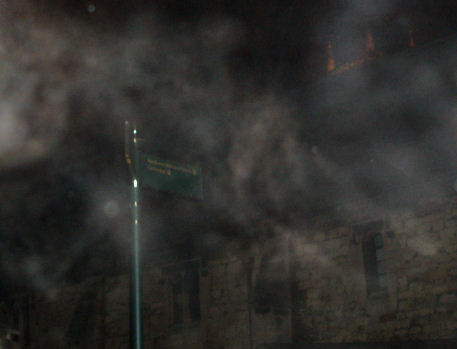 A ghost on horseback taken near Lincoln Catherdral