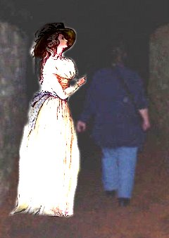 A reconstruction of the ghost which pushed one of our ghost tour guests