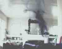 A depiction of a shadowman, similar to the one encountered in Andy's house